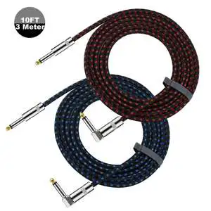 OEM 1/4-inch Audio & Video Guitar Cable Nickel Silver Plug for Amplifiers Electric Guitar Pedal Cables Instrument Accessories