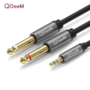 3.5mm 3 Pole/M to 2*6.35mm/M Audio Cable, Y Splitter Audio Cable for Mixer, Guitar, Keyboard, Amplifier,Studio Recording