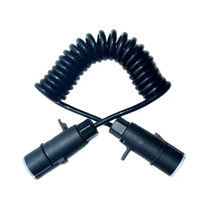 Autone TC312S 24V 7 Pin Semi-Trailer Spiral Wire Assembly Trailer Cable with TPU Jacket