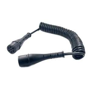 Autone TC307S 24V 7 Pin Semi-Trailer Spiral Wire Assembly Trailer Cable With TPU Jacket and Moulded Plugs