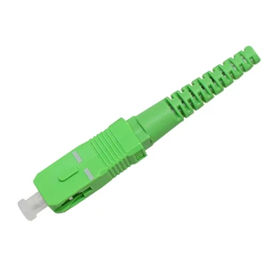 Qidian SC/APC Flat Drop Cable Connector Full Parts Simplex Single Mode for Patch Cord Production