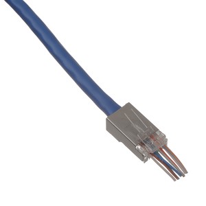 Gold Plated IP67 Rated Through Hole FTP RJ45 Cat5e 8P8C Modular Plug Pass RG45 Shielded Connector Silver PC + Copper 25A 120V