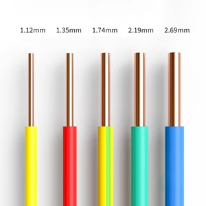 High Quality BV Building Wire 450-750V Solid Copper Core and PVC Insulation Electrical Cable for Construction