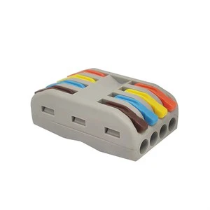4 Pin Colored Electrical Wire Connector Push-in Terminal Block Universal Fast Wiring Cable Connectors for Cable Connection