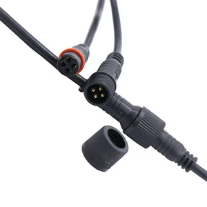 M12 Waterproof Cable Connector IP65/IP67/IP68 2Pin/3Pin/4Pin Wire with Copper Conductor and PVC Insulation