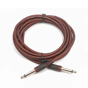 High Quality Golden Audio Guitar Music Audio Wire Jack to Jack 6.35 6.3 6.25 Instrument Cable