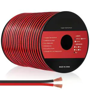 12AWG/14AWG Copper-clad Aluminum PVC Automotive Wiring Harness, 2-core, Heat-resistant, Low Smoke Zero Halogen Cable.