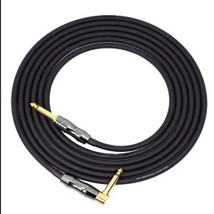 High Quality Guitar Cable with 6.35mm Right Angle Connector