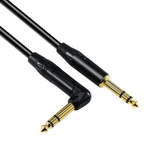 90 Degree Guitar Audio Cable High Quality 6.35mm Audio Cable Male to Male Gold Plated 1/4 Best Electric Guitar Cable