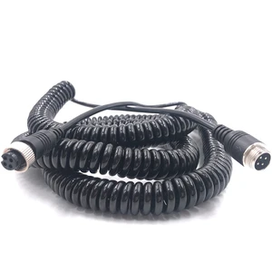 Suitable for Semi Trailers 4 Core Male Female Vehicle Aviation Connector Spring Cable Cold Resistant for Truck Mdvr Camera