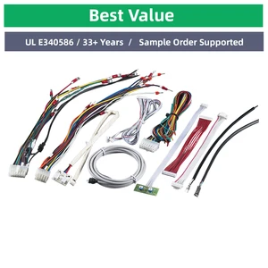 Microwave Wire Harness, High Temperature, 3.96mm Pitch Connector, Color Coded, TPU Jacket, for Roller Shutter Door, 0.3m