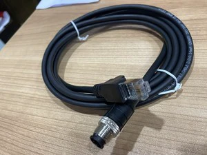 IP67 Shielded M12 to RJ45 Industrial Ethernet Harness 4-Core Wiring Harness M12RJ45 2M