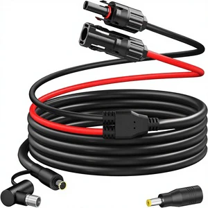 YouLong Energy Storage Solar Panel Extension Cable for 12V DC 6.6FT 8mm 12AWG+14AWG Brass IP67 PVC Insulated