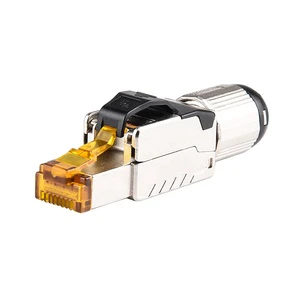 Linkwylan 10G Cat6A Toolless Fast Installation RJ45 Connector Shielded Ethernet Plug with Reusable Tool-Free Connection