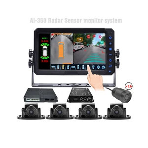 360° Surround View System AVM with 16 Radar Sensors AI BSD Collision Warning Obstacle Detection IP68 Waterproof for Truck Bus