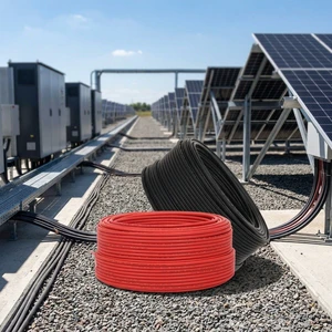 Industrial Grade TUV ISO9001 Certified XLPO Insulated Flame Retardant Photovoltaic Power Transmission System Solar Cable