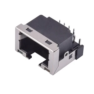 Shield RJ45 Jack Female Sunk 4.3mm Sink Type 8P8C RJ45 Connector with LED