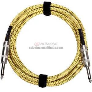 10 Feet 3 m Electric Guitar Cable Guitar Bass Keyboard Cable No. 24 with Noise Reduction Function Sound Guitar Cable