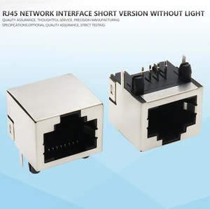 GIET RJ45 Network Socket for Network Cables Short Model Without Indicator Light Without Light Indicator Shielding 8P8C RJ45