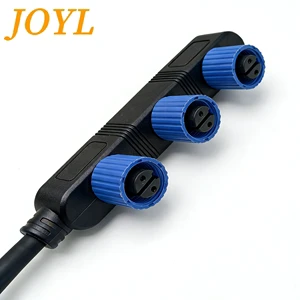 1 in 3 Way IP67 Waterproof ABS Brass Contact Cable Connector with PVC Coating for Audio & Video Applications 220A Rated Current