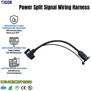 Custom Power Split Signal Wiring Harness Dual Large Pin Connector Cable Assembly for AGV Forklift Electric Vehicle