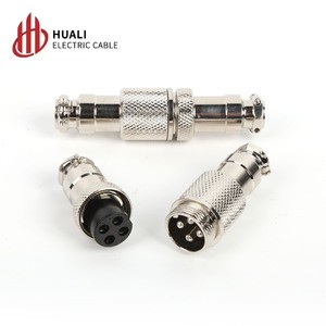 Aviation Application Docking Type Adaptor 4 Pin 8 Pin GX16 Copper Silver Plating