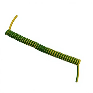 OEM High flexible TPU Yellow/Green Spring Wire 4.0mm² Spiral Cable