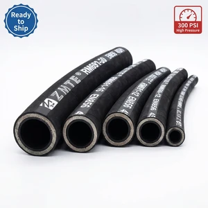 High Pressure Flexible 1/2 3/4 Inch Rubber Air Water Hose Pipe for Mining Machinery Factory Utility High Temperature Chemical
