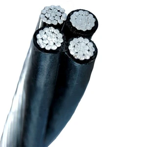 Pre-assembled twisted aluminum cable 4x16 mm2 /cable 4x25 abc overhead lines cable
