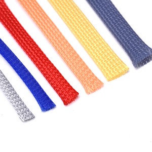 High Temperature Resistant PET Braided Sleeving Flame Retardant Expandable Conduit Data Cable Management Durable Wire Harness