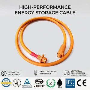 Wholesale 8mm Waterproof Nylon Energy Storage Battery Connector 70A-500A High Voltage Cable for LiFePo4 Batteries