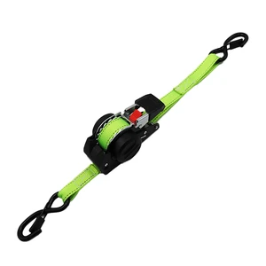 ELIFTING 1in X 10ft Auto-Retracting Polyester 25mm Ratchet Straps 1650lbs Tie Down For Marine/ATV/Outdoor Equipment