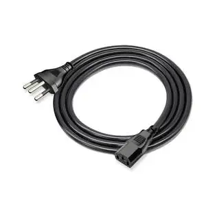 0.75mm 3-Pin C13 IEC C7 Copper Power Cord Black Heavy-Duty Cable Home Appliance Computer Renewable Energy Systems Outdoor