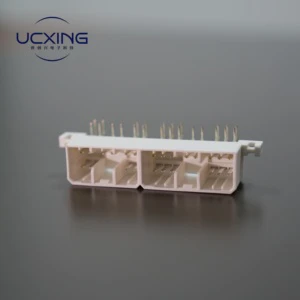WX410 Male Copper Alloy 15A 12V DC PBT Housing Rectangle Automotive Electrical Adaptor for Servo Motor 24P 90 Made in China