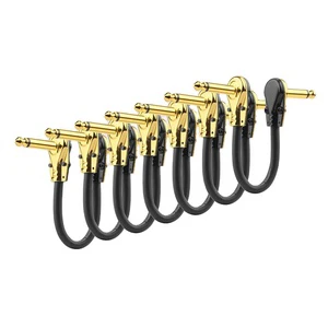 Braided Guitar Audio Instrument 6.35mm Cable Noiseless Guitar Jack Cable 15cm 6.5mm Cable