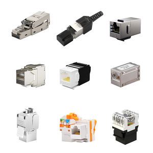 High-Speed Shielded RJ45 Modular Connector for CAT5E/CAT6/CAT6A/CAT7 10Gbps Ethernet Adapter Accessory