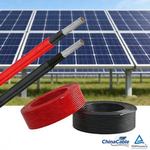 IEC 62930 6mm² Photovoltaic Cable Red Black Tinned Copper Wire for Home Solar Systems DC Wire 1.5mm² 4mm²