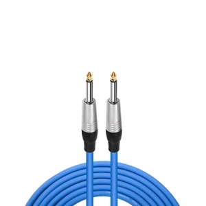 0EM Factory 6.35-inch Mono Balanced Guitar Instrument Jack Cable PVC Jacket Foil Shielding Multi-Color