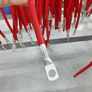 High Quality 105℃ PVC Jacket 3AWG 25mm2 Battery Cable Single Cord Leads With Terminal Ring for Energy Storage Battery