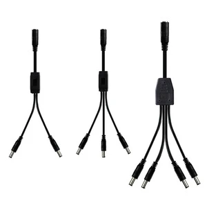 DC Power Cable Copper IP44 Rated One Female Two/Three/Four Male Heads Extension For Outdoor LED String Lights Live Computer
