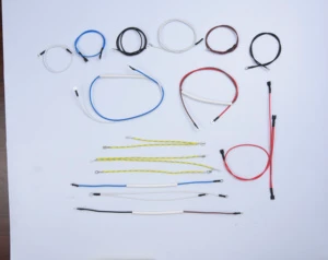 Custom Length Flexible Copper Oil Heater Wiring Harness for Home Appliances with Silicone Jacket and Adapter Connector