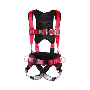 Industrial Construction Full Body Safety Harness Polyester | Double Lanyard Adjustable Fall Protection | Aluminum D-Ring 100kg