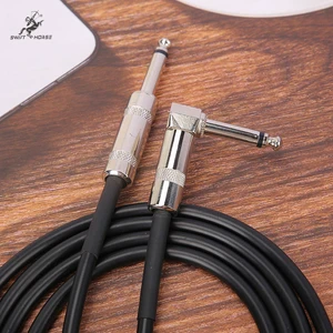 China Factory Supply Black PVC Cable Custom Length and Package Available High Quality Cable for Guitar Amplifier Keyboard