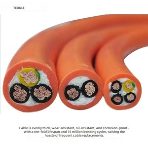 Oil Resistant TRVV Drag Chain Cable, -20℃ to +70℃ Operating Temperature for Harsh Industrial Environments
