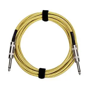 Manufacturer 20ft Right Angle Guitar Audio Cable 3m/5m/6m Braided Guitar Instrument Wire Cable