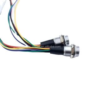M12 Threaded Lock Double-lock Connector with Waterproof and High-precision Aviation Socket 2 High-voltage 4-pin Cable Assembly