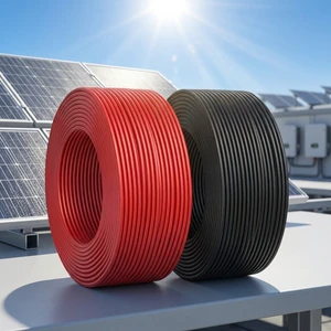 1500V DC Solar Cable H1Z2Z2-K 4mm2 6mm2 PV Wire UV Resistant Halogen Free Tinned Copper Cable