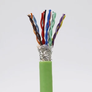 High-Flex Copper Shielded Drag Chain Cable 2*2.5mm 300V Tinned Copper Armour PVC Jacket for Power Data Transmission Cable