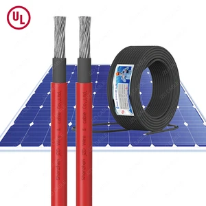 JZD UL4703 PV1-F 10/12/14/16AWG XLPE Tinned Copper 600V/1000V/2000V 90°C Photovoltaic PV Sunlight Resistant Solar Cable