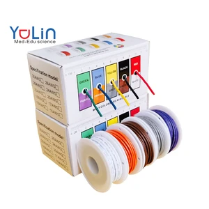 High Temperature Resistant 16 AWG 300V Silicone Flexible DIY Tinned Copper Wire Cable Terminal Electronics Harness